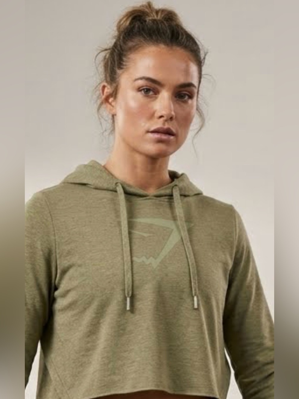 Gymshark Cropped Hoodie Sweatshirt wrap cross back size small